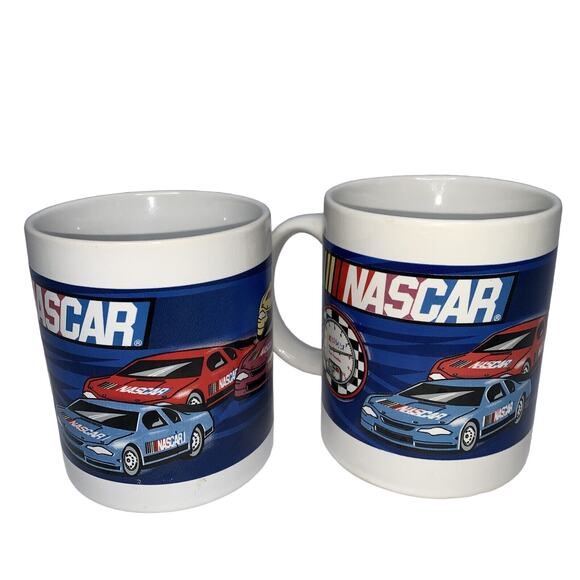 NASCAR MUG COFFEE CUP SHERWOOD COLLECTIBLE 2004 SET OF 2 & DALE JARRET FIGURE - Picture 4 of 10